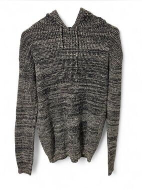 Brave Soul Black & Gray Marled Hooded Pullover